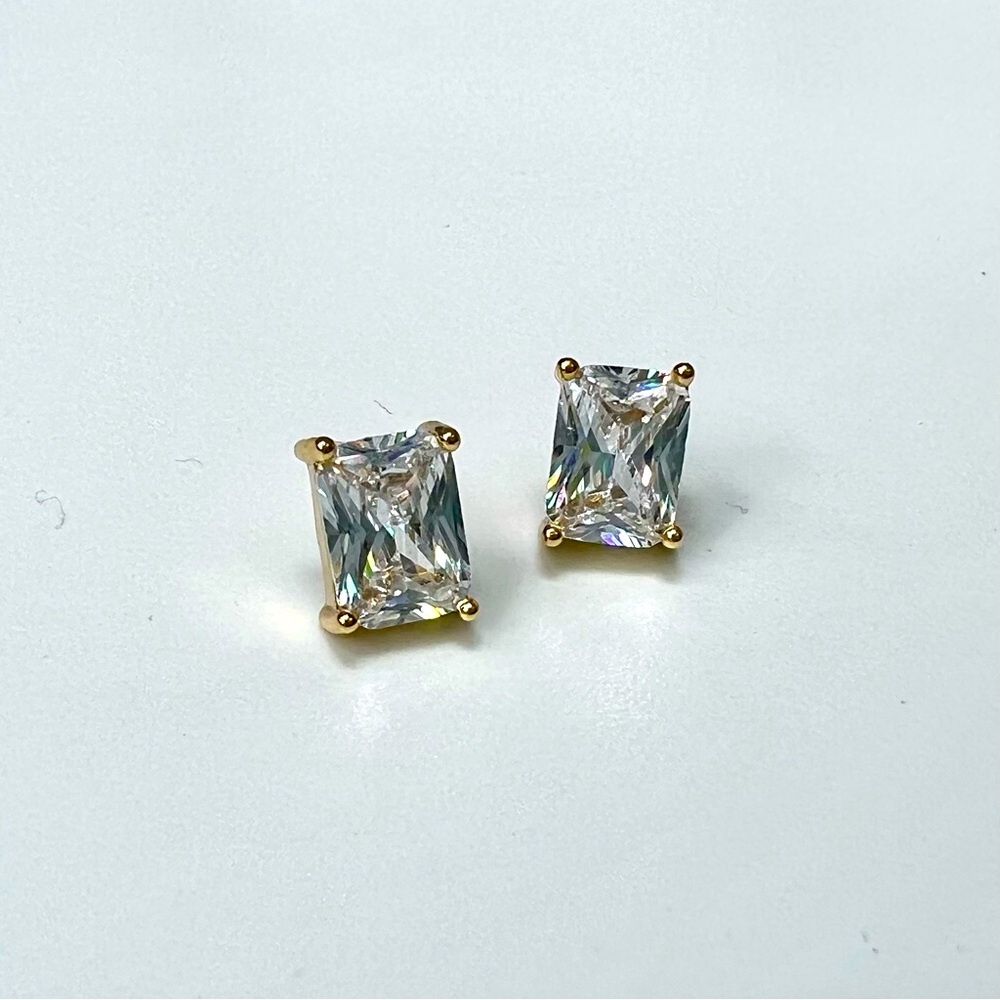 CZ and 14k Gold Filled Studs 8mm